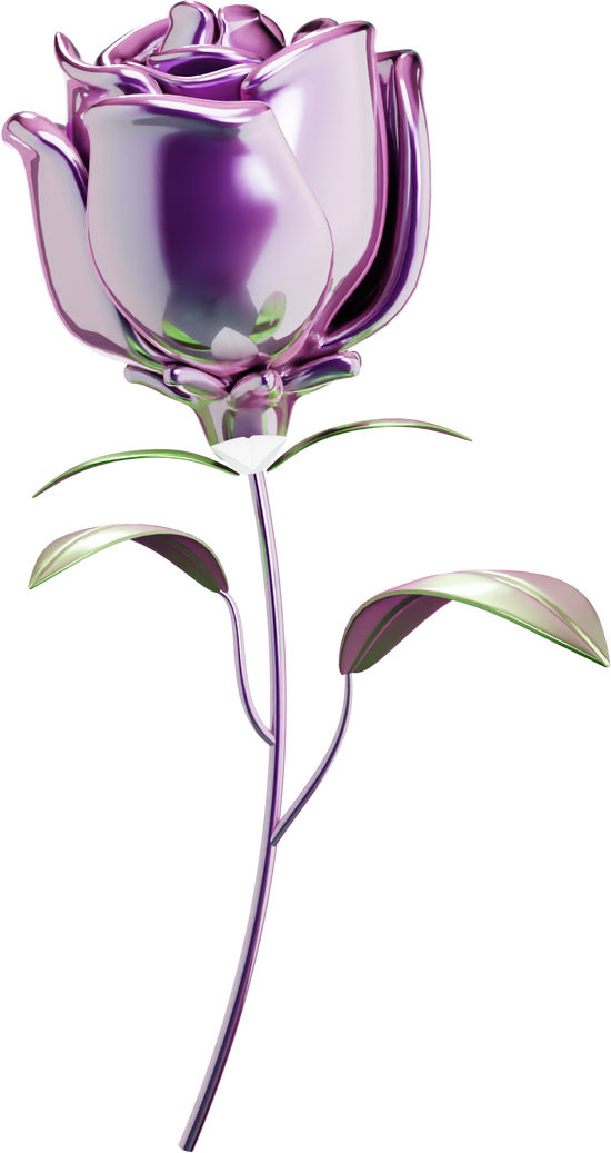 Metalic 3D Rose