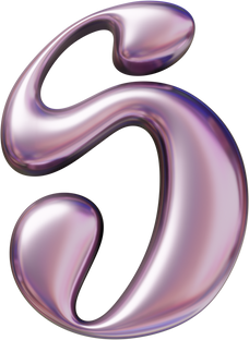 Pressed Molten Metallic Letter S